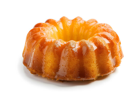 Rum Cake isolated on white background