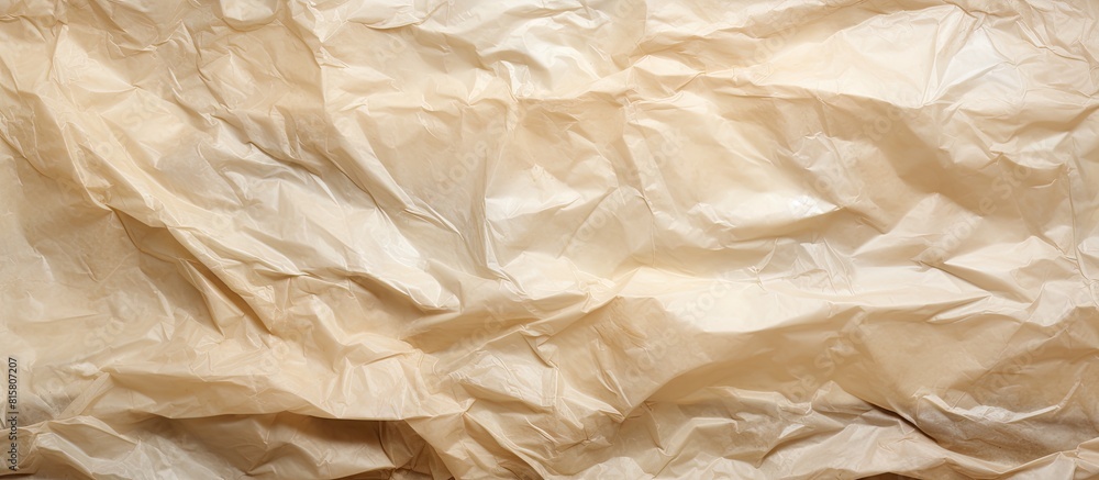 Aufkleber a textured background of crumpled craft tissue wrapping paper with copy space image