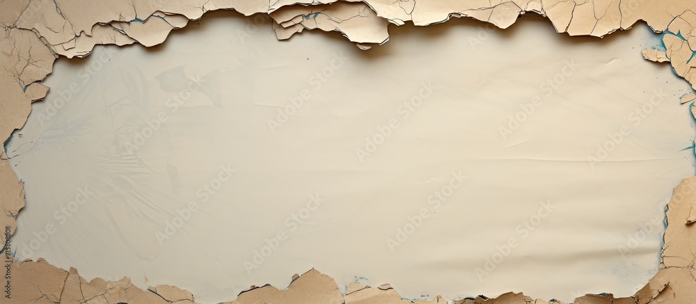 Poster torn paper with visible ripped edges providing an interesting and unique copy space image