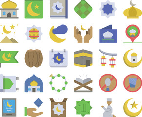 Happy Eid Mubarak Icon Illustration Vector Art Stock