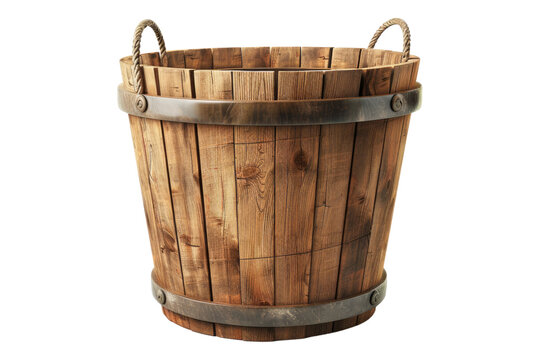 recommend clip art: Wood pail isolated on transparent background
