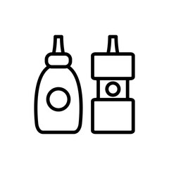 Sauces line icon. Barbecue icon. Bbq icon isolated on white background. Transparent background, minimalist symbol. Vector images
