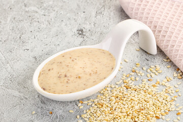 Sesame sauce in the bowl