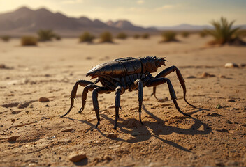 Obraz premium Strange crab in the desert