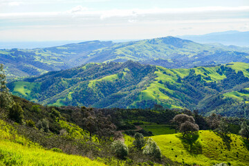 Grass Covered Ridge Lines and Hills