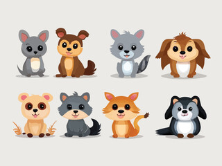 Animal stickers turtle colorful customized vector illustration art