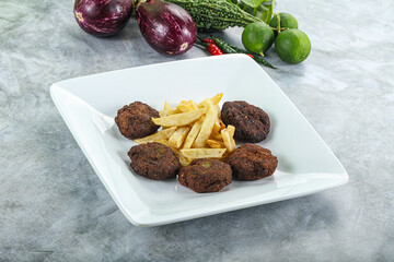 Vegan cuisine - chickpea round falafel