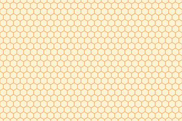 Beige Honeycomb grid texture and geometric hive hexagonal honeycombs. Grid pattern. Hexagonal cell texture. Honeycomb on white background. Fashion geometric design.illustration.