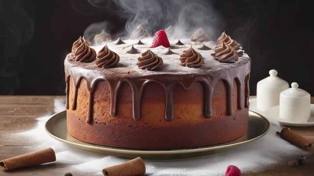 chocolate cake on a plate