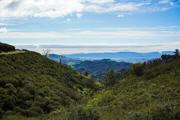 Grass Covered Ridge Lines and Hills