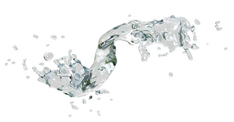 water splashes isolated on transparent background, PNG Format