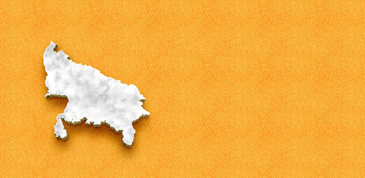 3d utter pradesh map