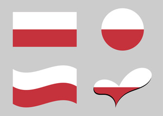 Flag of Poland. Poland flag variations.