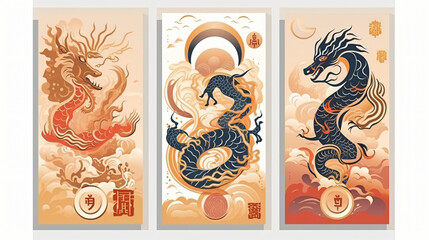 Chinese New Year 2024 modern art design