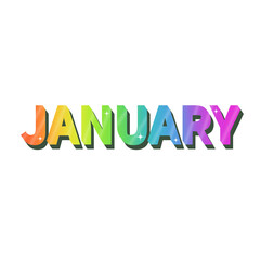 January text effect illustration 