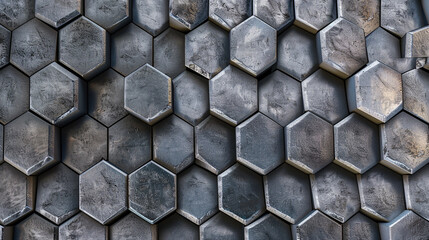 A tessellated pattern of hexagons seamlessly interlocking to form a visually captivating honeycomb structure.