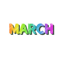 March text effect illustration 