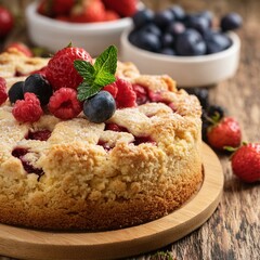 blueberry cake with berries delicious cake