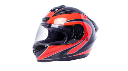 Motorcycle helmet isolated on transparent background