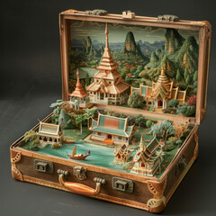 The suitcase interior showcases meticulously crafted 3D photo-realistic models of Europe's most...