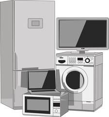 Fototapeta premium home appliances kitchen appliances