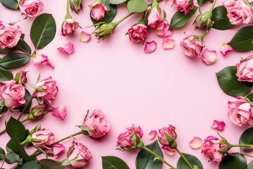pink flower frame