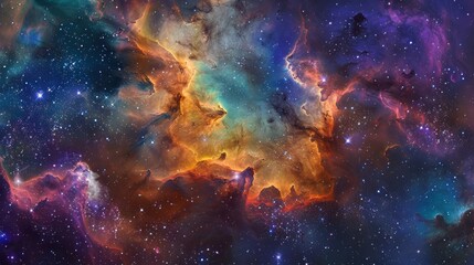 Fototapeta premium Cosmic Nebula Background For Web Design And Presentation