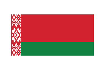 flag of Belarus, Belarusian flag in 1 to 2 proportion, vector illustration on a white background