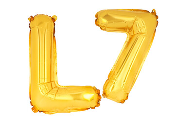 Golden word and number L7 isolate no white background.png