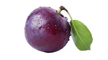 plum isolated on transparent background