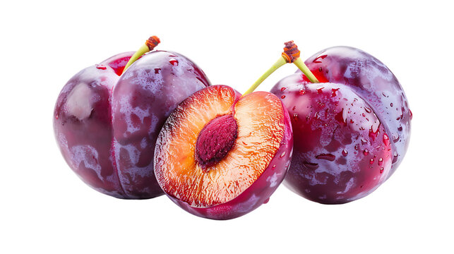 plum isolated on transparent background