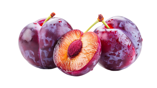 plum isolated on transparent background