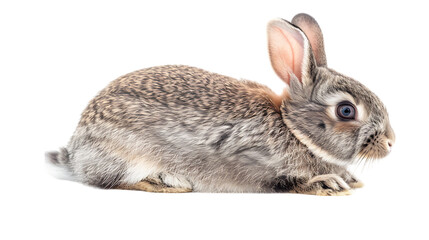 portrait of a bunny or rabbit isolated on transparent background