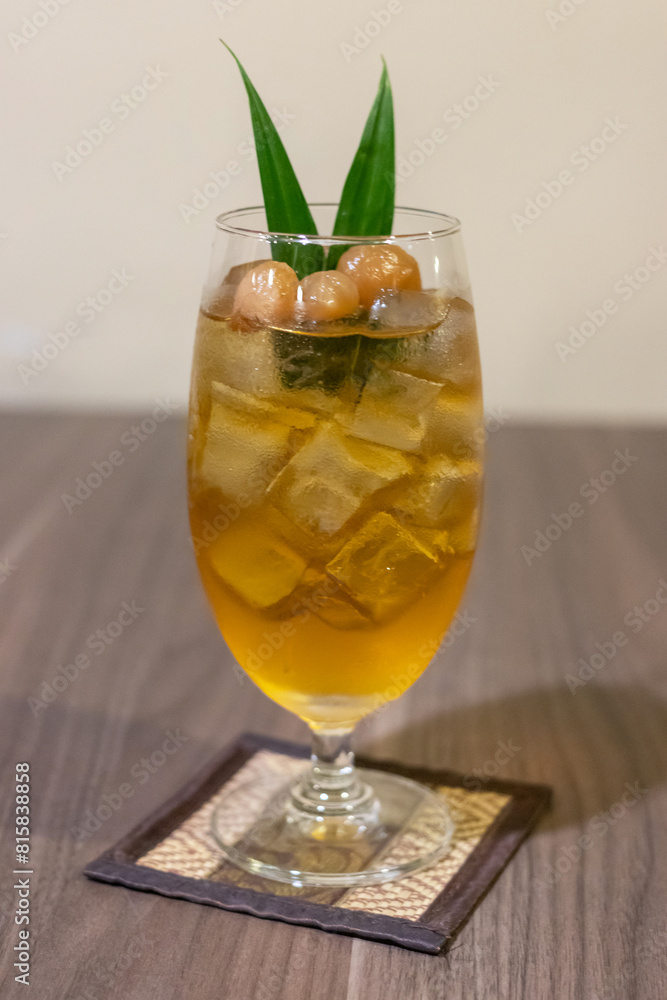 Wall mural longan juice. the longan drink is best made from the dried fruit. refreshing thai style summer drink