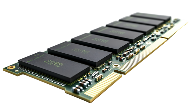 ram memory isolated on transparent background