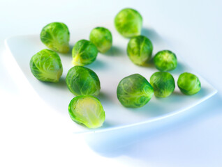 Rosenkohl, Gemüse, isoliert, Kohl, frisch,