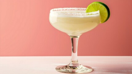 Isolated, Skinny Margarita, pastel background, Copy space, banner style
