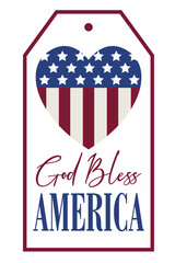 Vector illustration of celebrating 4th of July.,God bless America.