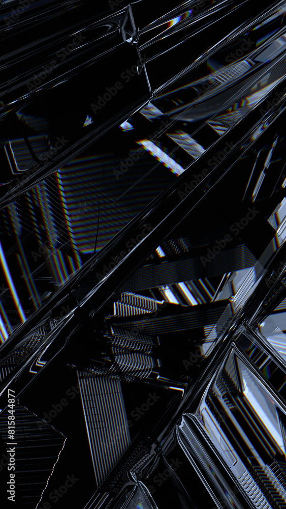 Aufkleber abstract futuristic cyberspace with a dark background. the concept revolves around data technology a