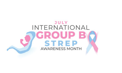 Obraz premium international group b strep awareness month. background, banner, card, poster, template. Vector illustration.
