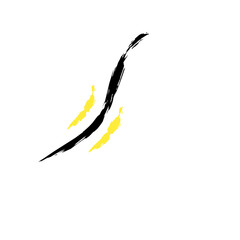 Black And Yellow Brush Stroke 