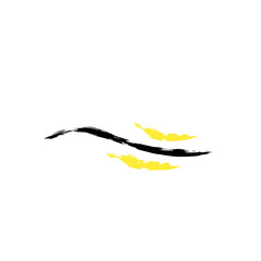 Black And Yellow Brush Stroke 