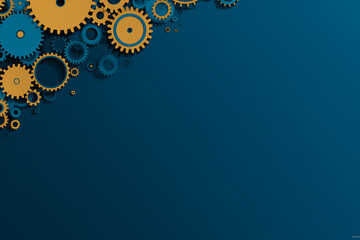 Abstract gear wheel mechanism background, machine and engineering tool equipment technology