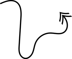 Thin Double Arrow Black