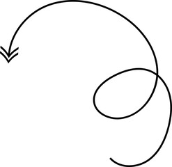 Thin Double Arrow Black