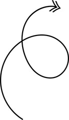 Thin Double Arrow Black