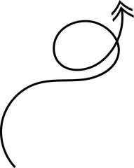 Thin Double Arrow Black