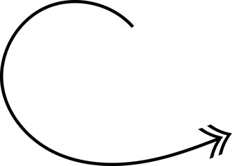 Thin Double Arrow Black