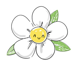 Cute Flower hand drawn vector illustration art