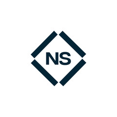 NS Letter Logo Design. Initial letters NS logo icon. Abstract letter NS N S minimal logo design template. N S Letter Design Vector with black Colors. NS logo, 